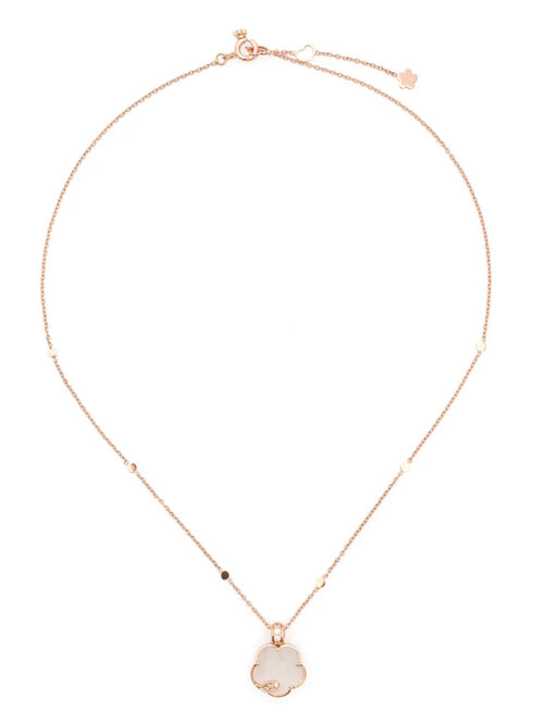 18K rose gold Petit Joli Lunaire pearl and diamond necklace